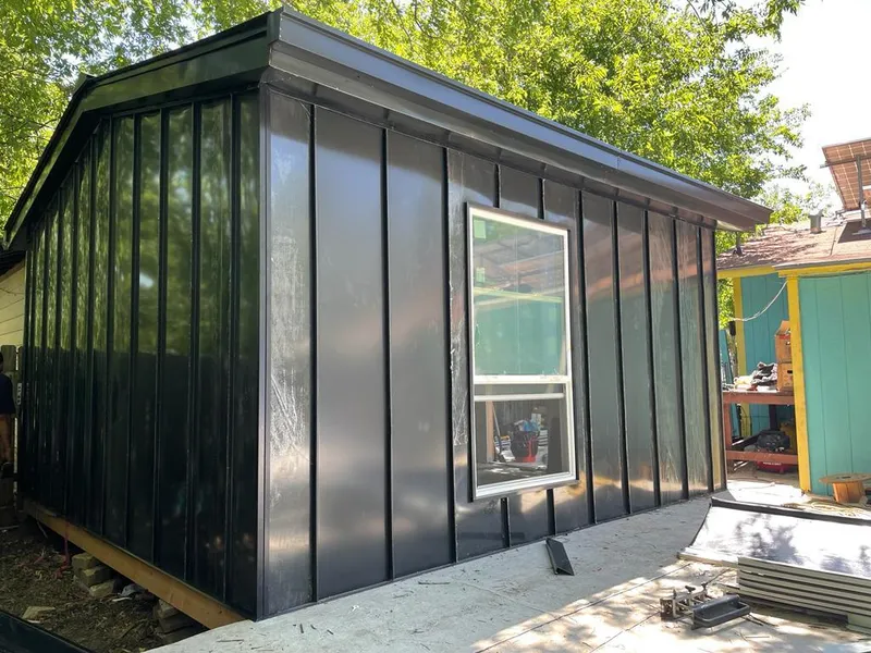 Black standing seam metal wall panels for Metal Roof Installation in Hercules